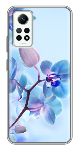 Силиконовый чехол с изображением "Голубые орхидеи" для Xiaomi Redmi Note 12 Pro (4g)