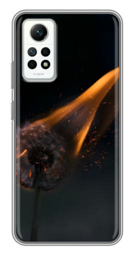 Силиконовый чехол с изображением "Горящий одуванчик" для Xiaomi Redmi Note 12 Pro (4g)
