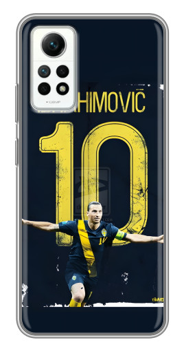 Чехол с печатью "Ибрагимович 10" для Xiaomi Redmi Note 12 Pro (4g)