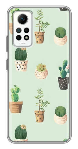 Чехол с картинкой "Кактусы в горшочках " для Xiaomi Redmi Note 12 Pro (4g)