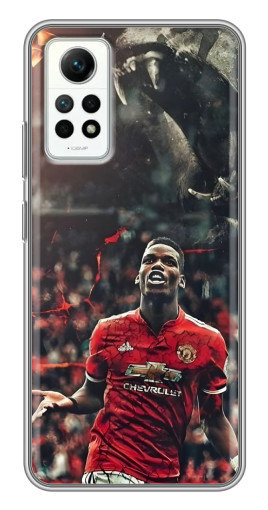 Силиконовый чехол с изображением "Хищник Погба" для Xiaomi Redmi Note 12 Pro (4g)