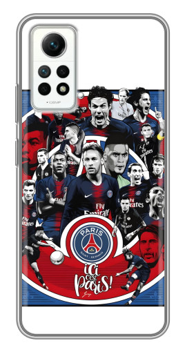 Чехол с картинкой "Команда PSG" для Xiaomi Redmi Note 12 Pro (4g)
