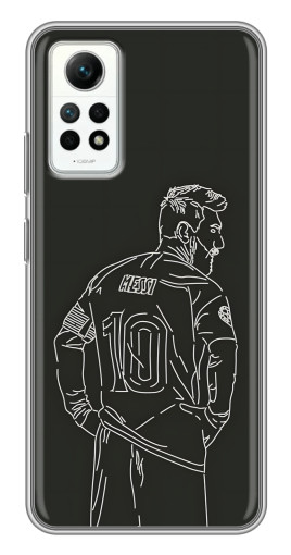 Чехол с печатью "Контур Месси" для Xiaomi Redmi Note 12 Pro (4g)