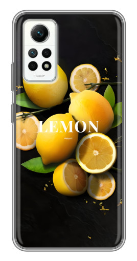 Силиконовый чехол с изображением "Лимон на черном" для Xiaomi Redmi Note 12 Pro (4g)