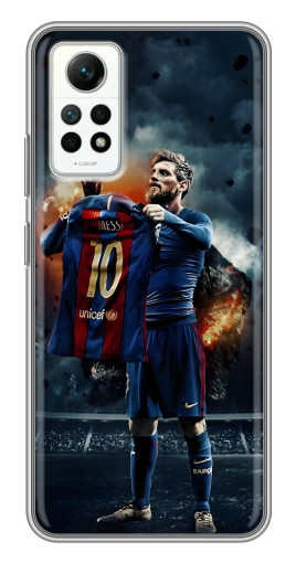 Чехол с картинкой "Месси с футболкой" для Xiaomi Redmi Note 12 Pro (4g)