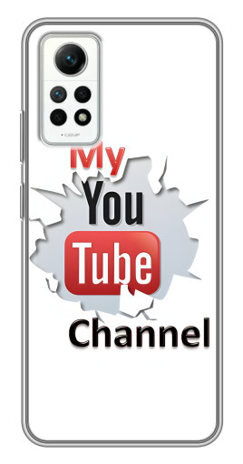 Чехол с печатью "My YouTube" для Xiaomi Redmi Note 12 Pro (4g)