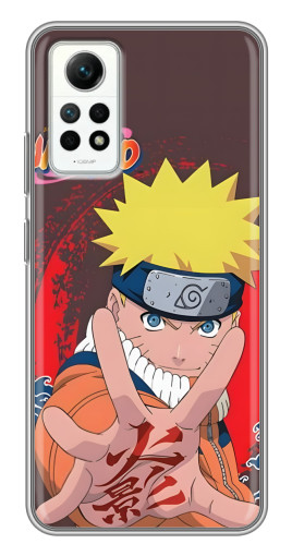 Силиконовый чехол с изображением "Naruto атакует" для Xiaomi Redmi Note 12 Pro (4g)