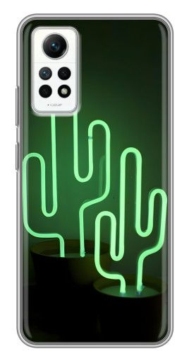Чехол с принтом "Неоновый кактус" для Xiaomi Redmi Note 12 Pro (4g)
