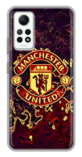 Чехол с картинкой "Огненный Манчестер" для Xiaomi Redmi Note 12 Pro (4g)