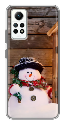 Силиконовый чехол с изображением "Рождественский снеговик" для Xiaomi Redmi Note 12 Pro (4g)