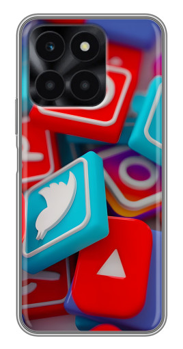 Силиконовый чехол с изображением "3Д эффект" для Huawei Honor X6a