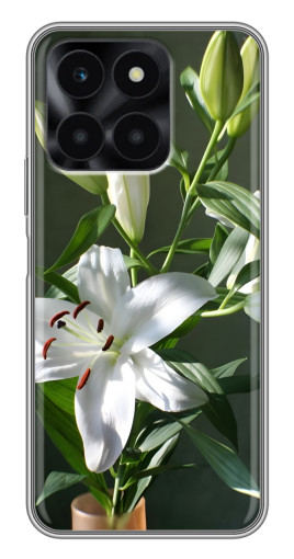 Чехол с принтом "Белые лилии" для Huawei Honor X6a