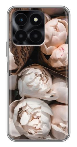 Чехол с печатью "Букет пионов" для Huawei Honor X6a