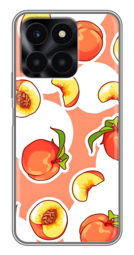 Чехол с печатью "Дольки персиков" для Huawei Honor X6a