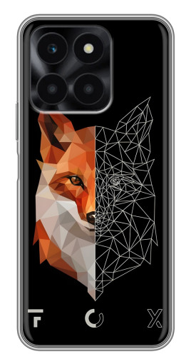Чехол с печатью "Fox" для Huawei Honor X6a