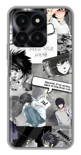 Чехол с печатью "L - Death note" для Huawei Honor X6a