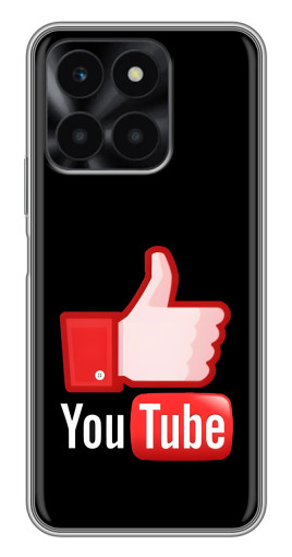 Силиконовый чехол с изображением "Лайк YouTube" для Huawei Honor X6a