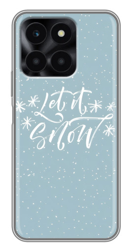 Силиконовый чехол с изображением "Let it Snow" для Huawei Honor X6a