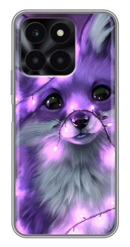 Чехол с печатью "Лисенок фиолетовый" для Huawei Honor X6a
