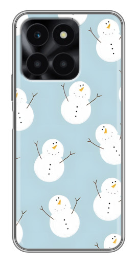 Чехол с картинкой "Маленькие снеговики" для Huawei Honor X6a