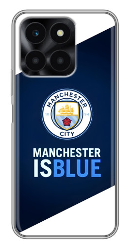 Силиконовый чехол с изображением "Manchester is Blue" для Huawei Honor X6a