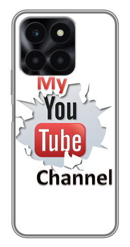 Чехол с картинкой "My YouTube" для Huawei Honor X6a