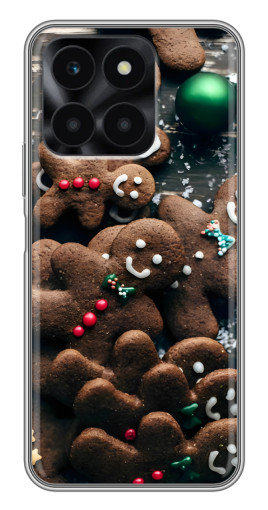 Силиконовый чехол с изображением "Новогодние человечки" для Huawei Honor X6a