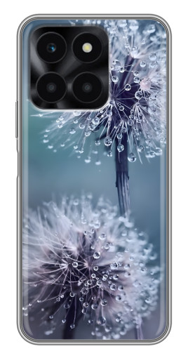 Чехол с картинкой "Одуванчик с капельками" для Huawei Honor X6a