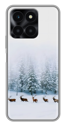 Чехол с печатью "Олени в лесу" для Huawei Honor X6a