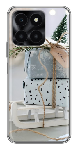 Чехол с принтом "Подарки на санках" для Huawei Honor X6a