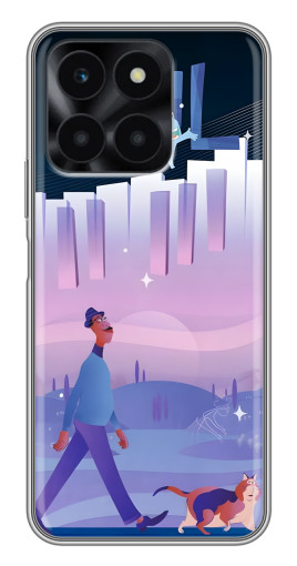 Чехол с печатью "Постер к мультику" для Huawei Honor X6a