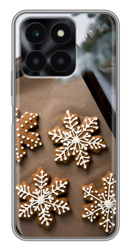Силиконовый чехол с изображением "Пряничные снежинки" для Huawei Honor X6a