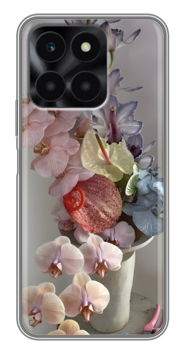 Чехол с печатью "Разноцветные орхидеи" для Huawei Honor X6a