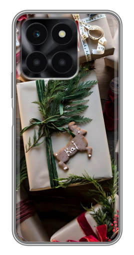 Чехол с принтом "Рождественские подарки" для Huawei Honor X6a