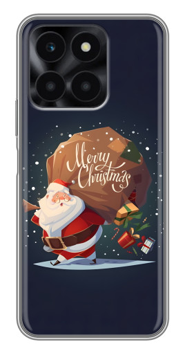 Силиконовый чехол с изображением "Санта с подарками" для Huawei Honor X6a