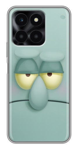 Чехол с печатью "Сквидвард" для Huawei Honor X6a