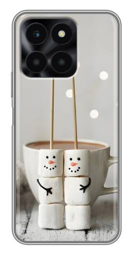Чехол с печатью "Снеговики из зефира" для Huawei Honor X6a
