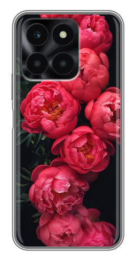 Силиконовый чехол с изображением "Яркие пионы" для Huawei Honor X6a