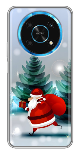 Чехол с картинкой "Дед Мороз с подарком" для Huawei Honor Magic 5 Lite 5G