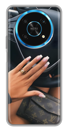 Силиконовый чехол с изображением "Девушка в БМВ" для Huawei Honor Magic 5 Lite 5G