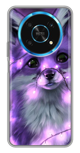 Чехол с принтом "Лисенок фиолетовый" для Huawei Honor Magic 5 Lite 5G