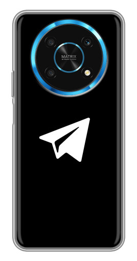 Силиконовый чехол с изображением "Лого Телеграм" для Huawei Honor Magic 5 Lite 5G