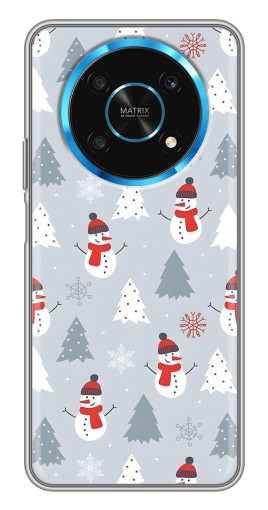 Силиконовый чехол с изображением "Новогодний фон" для Huawei Honor Magic 5 Lite 5G