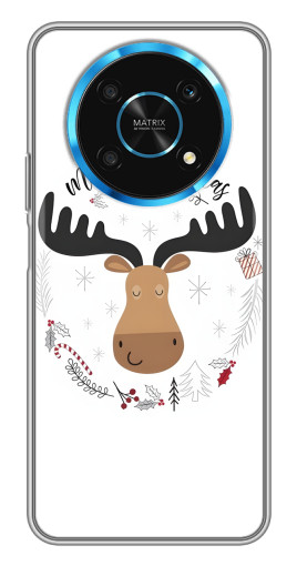 Чехол с печатью "Новогодний олень" для Huawei Honor Magic 5 Lite 5G