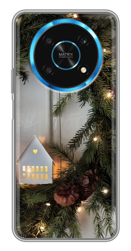 Чехол с печатью "Новогодний венок" для Huawei Honor Magic 5 Lite 5G