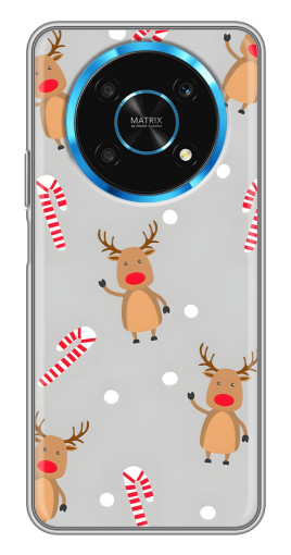 Чехол с принтом "Олени с конфетами" для Huawei Honor Magic 5 Lite 5G
