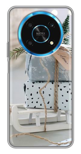 Силиконовый чехол с изображением "Подарки на санках" для Huawei Honor Magic 5 Lite 5G
