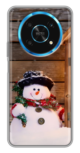 Чехол с картинкой "Рождественский снеговик" для Huawei Honor Magic 5 Lite 5G
