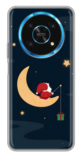 Чехол с принтом "Санта на луне" для Huawei Honor Magic 5 Lite 5G