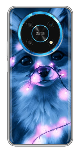 Чехол с картинкой "Синяя лисичка" для Huawei Honor Magic 5 Lite 5G